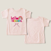 Hello Preschool T-shirt - Preschool T-shirts (Ontwerp Voorkant & Achterkant)