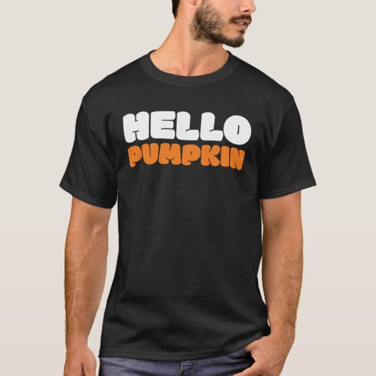 Hello Pumpkin Cute Fall Autumn Pumpkin Spice T-shirt (Voorkant)