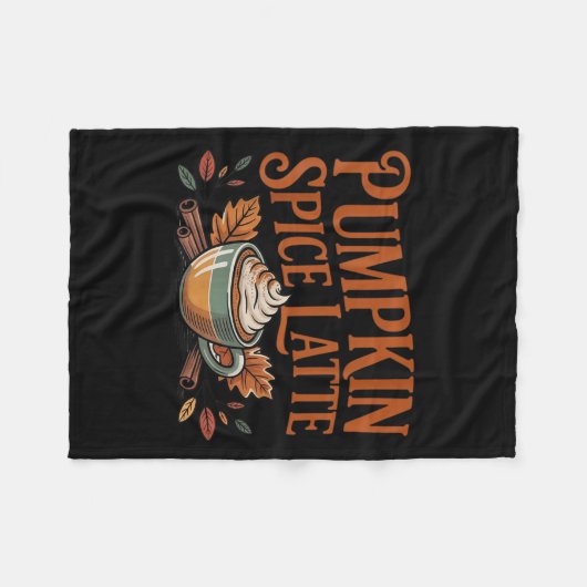 Hello Pumpkin Latte Sce Coffee Love Fall Season Fleece Deken (Voorkant (Horizontaal))