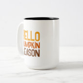 Hello Pumpkin Season Tweekleurige Koffiemok (Voorkant links)