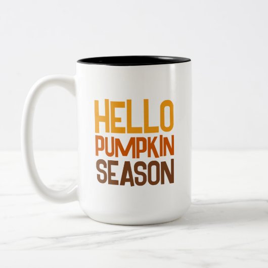 Hello Pumpkin Season Tweekleurige Koffiemok (Links)