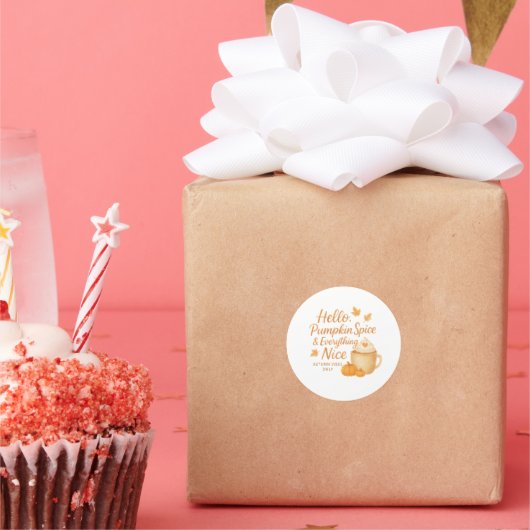 Hello, Pumpkin Spice & Everything Nice Sticker (Feest)