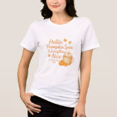 Hello, Pumpkin Spice & Everything Nice Tri-Blend Shirt (Voorkant)