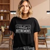 Hello Retirement for Women – Modern Typography  Tri-Blend Shirt