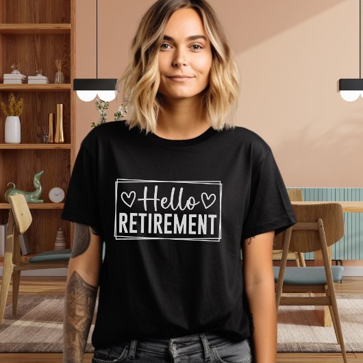 Hello Retirement for Women – Modern Typography  Tri-Blend Shirt
