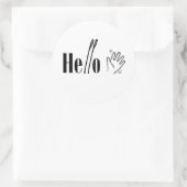 Hello Ronde Sticker (Tas)