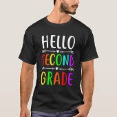 Hello Second Grade Back to School 2nd Grade Teache T-shirt (Voorkant)