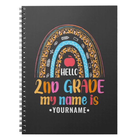 Hello Second Grade Back To School Gift Notitieboek (Voorkant)