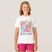 Hello Second Grade Coquette Bow Teacher Girl T-shirt (Voorkant volledig)