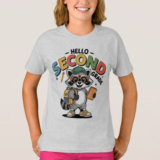 Hello Second Grade Coquette Bow Teacher Girl T-shirt (Voorkant)
