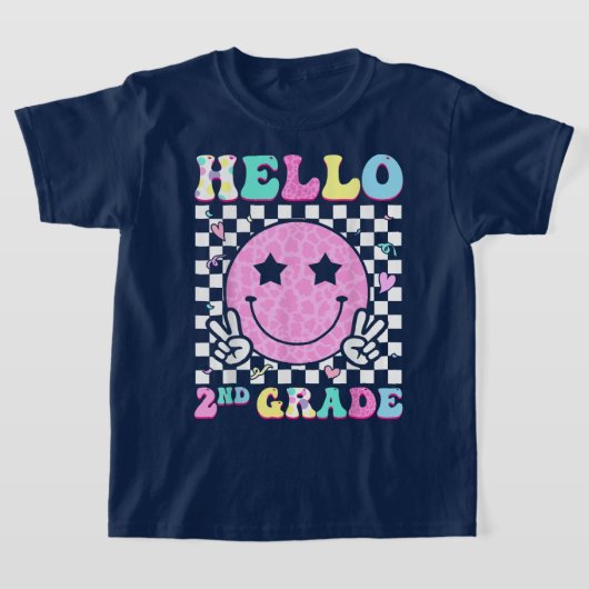 Hello Second Grade Coquette Bow Teacher Girl T-shirt (Laagn)