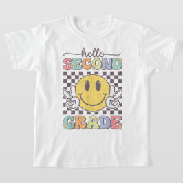Hello Second Grade Coquette Bow Teacher Girl T-shirt