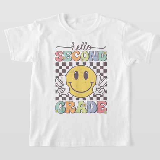 Hello Second Grade Coquette Bow Teacher Girl T-shirt (Laagn)