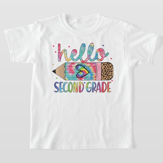 Hello Second Grade Coquette Bow Teacher Girl T-shirt (Laagn)