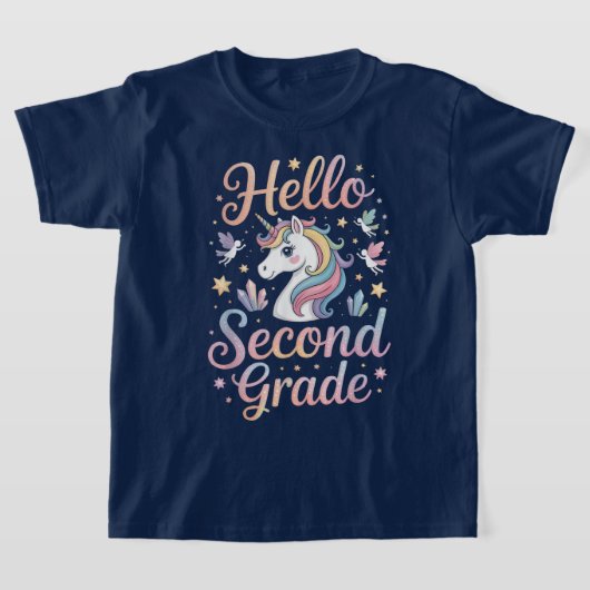 Hello Second Grade Coquette Bow Teacher Girl T-shirt (Laagn)