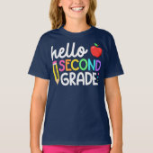 Hello Second Grade Coquette Bow Teacher Girl T-shirt (Voorkant)