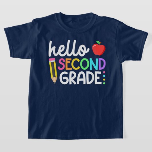 Hello Second Grade Coquette Bow Teacher Girl T-shirt (Laagn)
