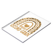 Hello Second Grade-Leopard Rainbow-Back to School Notitieboek (Linkerzijde)
