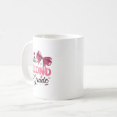 Hello Second Grade Teacher Coquette Bow Back To Sc Koffiemok (Voorkant links)