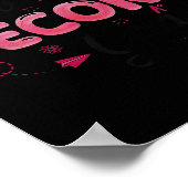 Hello Second Grade Teacher Coquette Bow Back To Sc Poster (Hoek)