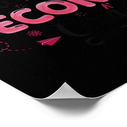 Hello Second Grade Teacher Coquette Bow Back To Sc Poster (Hoek)