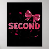 Hello Second Grade Teacher Coquette Bow Back To Sc Poster (Voorkant)