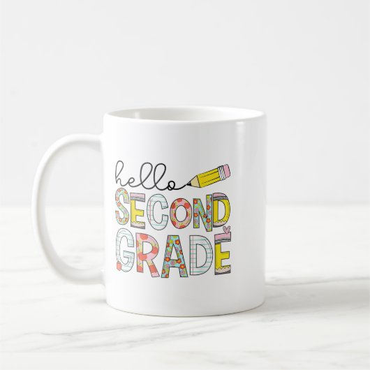 Hello Second Grade Team 2nd Grade Back To School T Koffiemok (Links)