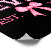 Hello Seven Est 2018 Coquette Bow 7th Birthday Gir Poster (Hoek)