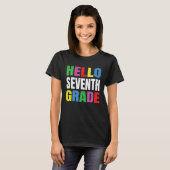 Hello Seventh Grade 7th Grade Gifts Back to School T-shirt (Voorkant volledig)