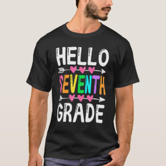 Hello Seventh Grade Back To School Men Women Boy G T-shirt