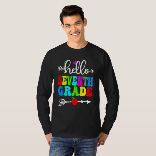 Hello Seventh Grade Team 7th Grade Back To School  T-shirt (Voorkant volledig)