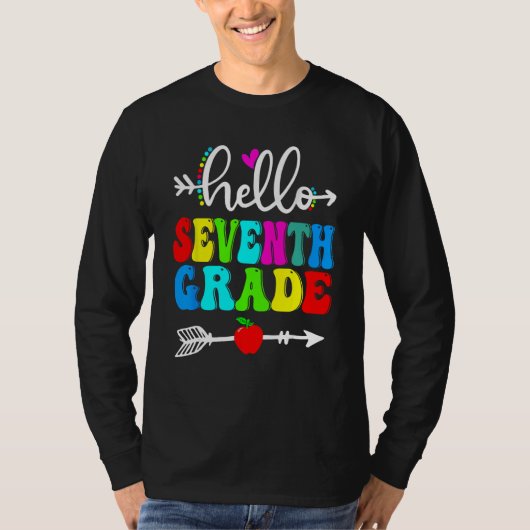 Hello Seventh Grade Team 7th Grade Back To School  T-shirt (Voorkant)