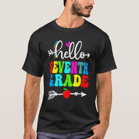 Hello Seventh Grade Team 7th Grade Back To School  T-shirt (Voorkant)