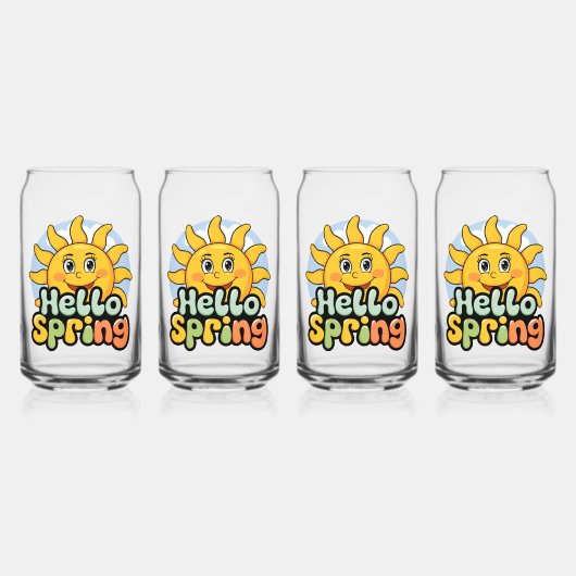 Hello Spring Blikvorm Glas (Voorkant)