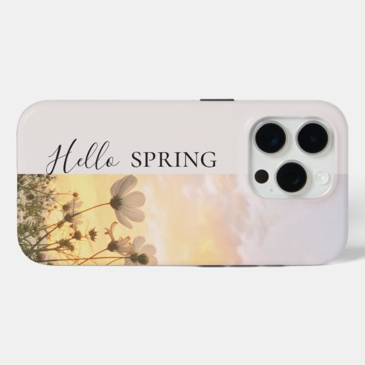 Hello Spring, Boho Wildflower Sunset Case-Mate iPhone Case (Achterkant (horizontaal))
