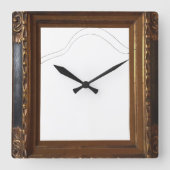 Hello Spring Floral Wreath Clock – A Celebration o Vierkante Klok (Voorkant)