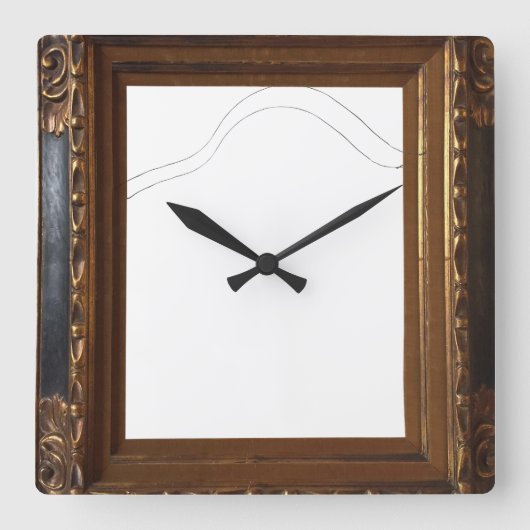 Hello Spring Floral Wreath Clock – A Celebration o Vierkante Klok (Voorkant)