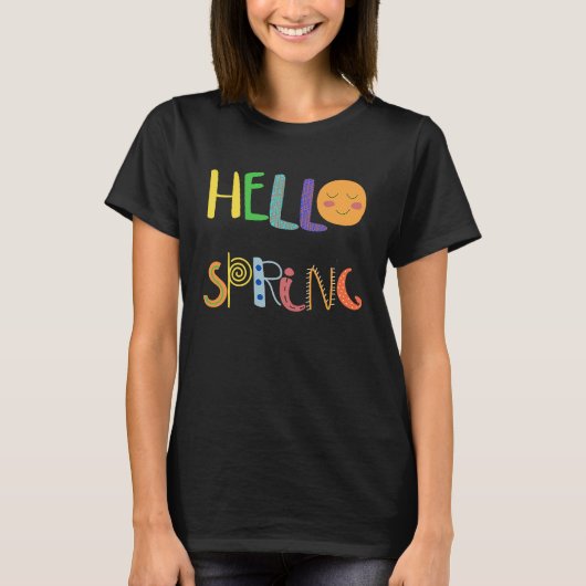 Hello Spring Fun Happy Spring T-shirt (Voorkant)