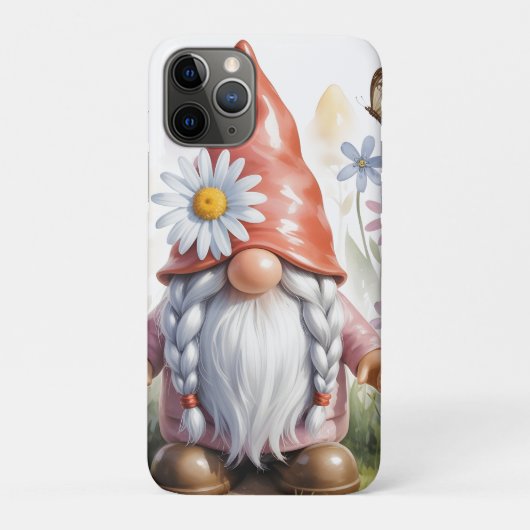 Hello Spring Garden Gnome: Cute Gnome with Braids Case-Mate iPhone Case (Achterkant)