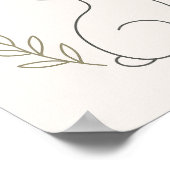 Hello Spring Minimal Bunny Line Art Poster (Hoek)
