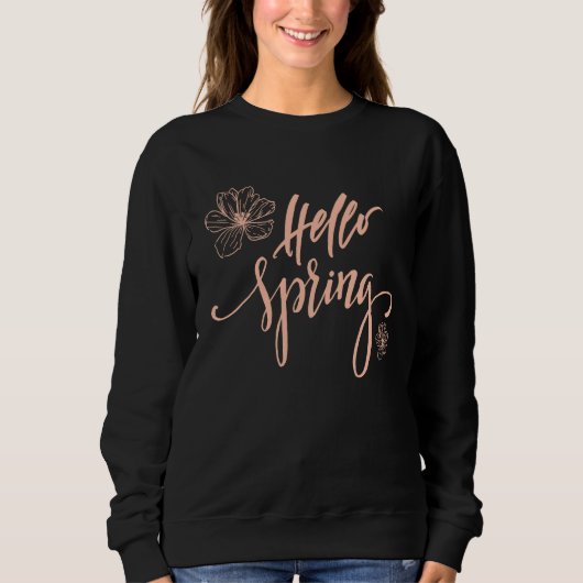 Hello Spring Minimalist Flower Spring Break Trui (Voorkant)