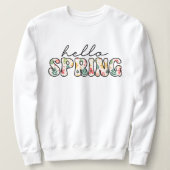 Hello spring Retro floral  Trui (Design voorkant)