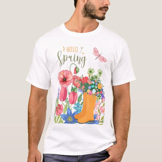 Hello spring t-shirt (Voorkant)