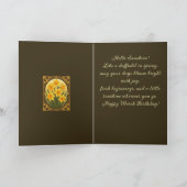 Hello Spring The Cheerful March Daffodil Kaart (Binnen)