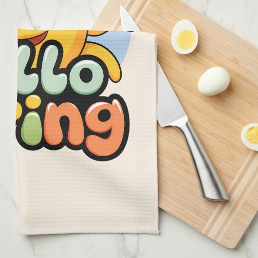 Hello Spring Theedoek (Quarter Fold)