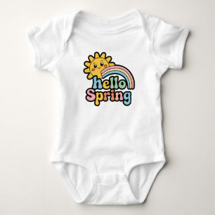 Hello Spring: Zon, Regenboog en Goede Humor Romper