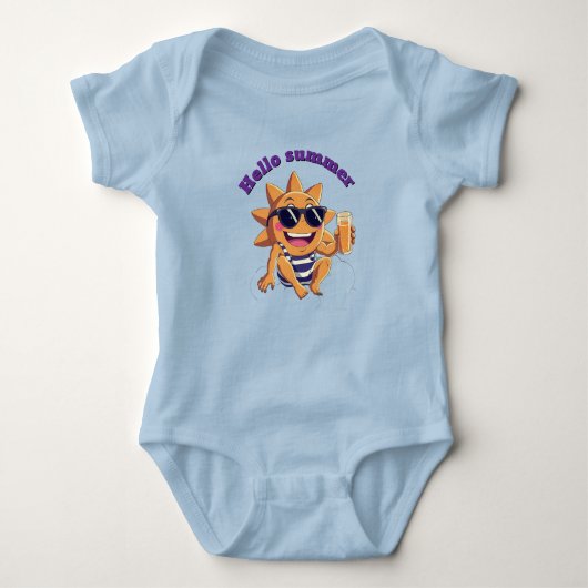 Hello summer  baby bodysuit (Voorkant)