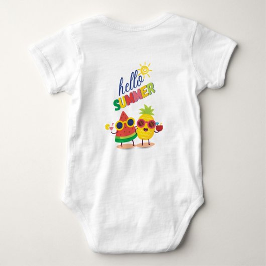 "Hello summer" baby bodysuit (Achterkant)