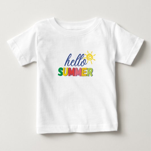 "hello summer" baby t-shirt (Voorkant)
