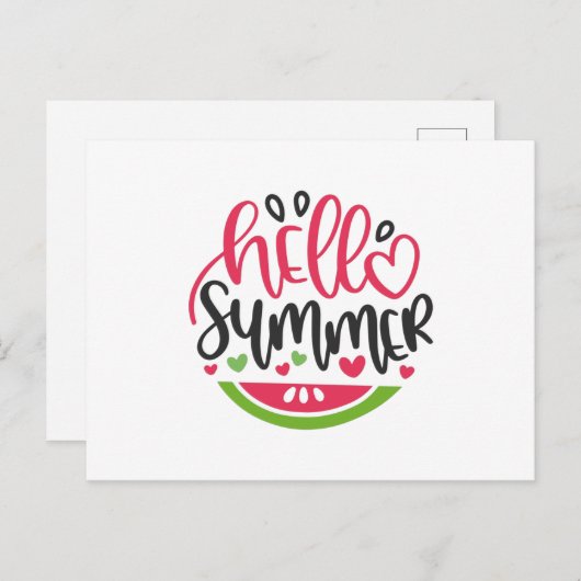 Hello summer briefkaart (Voorkant / Achterkant)